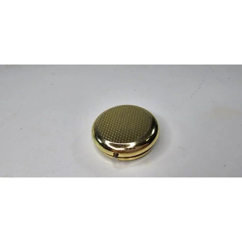 Vintage Gold Tone Butterfly Pill Box Container
